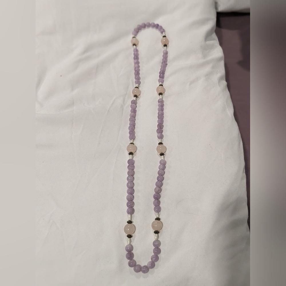 Amethyst beaded necklace